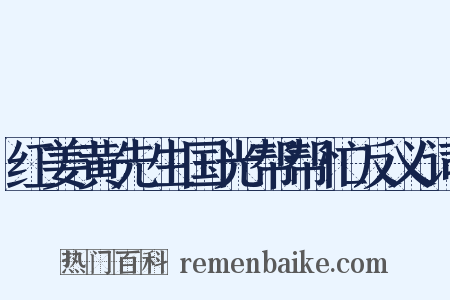 红姜黄先生国光帮帮忙反义词是什么意思的图片